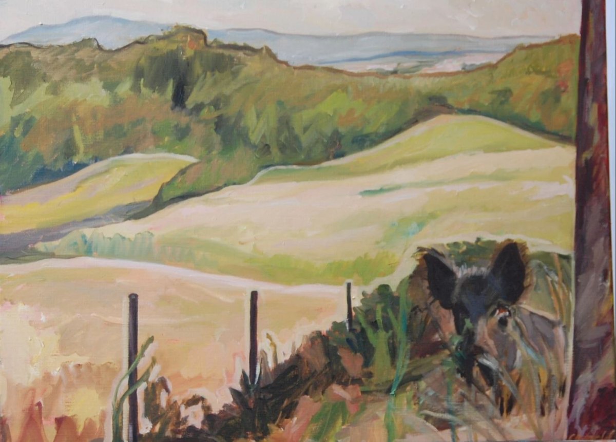 Toscane, schilderij in olieverf op doek van Margreeth Leopold (60 x 75 cm)